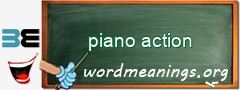 WordMeaning blackboard for piano action